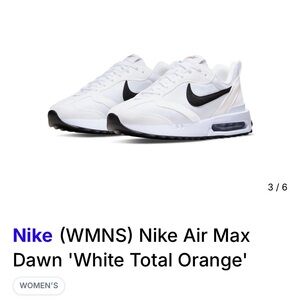 Nike Air Max Dawn White and Black Sneakers